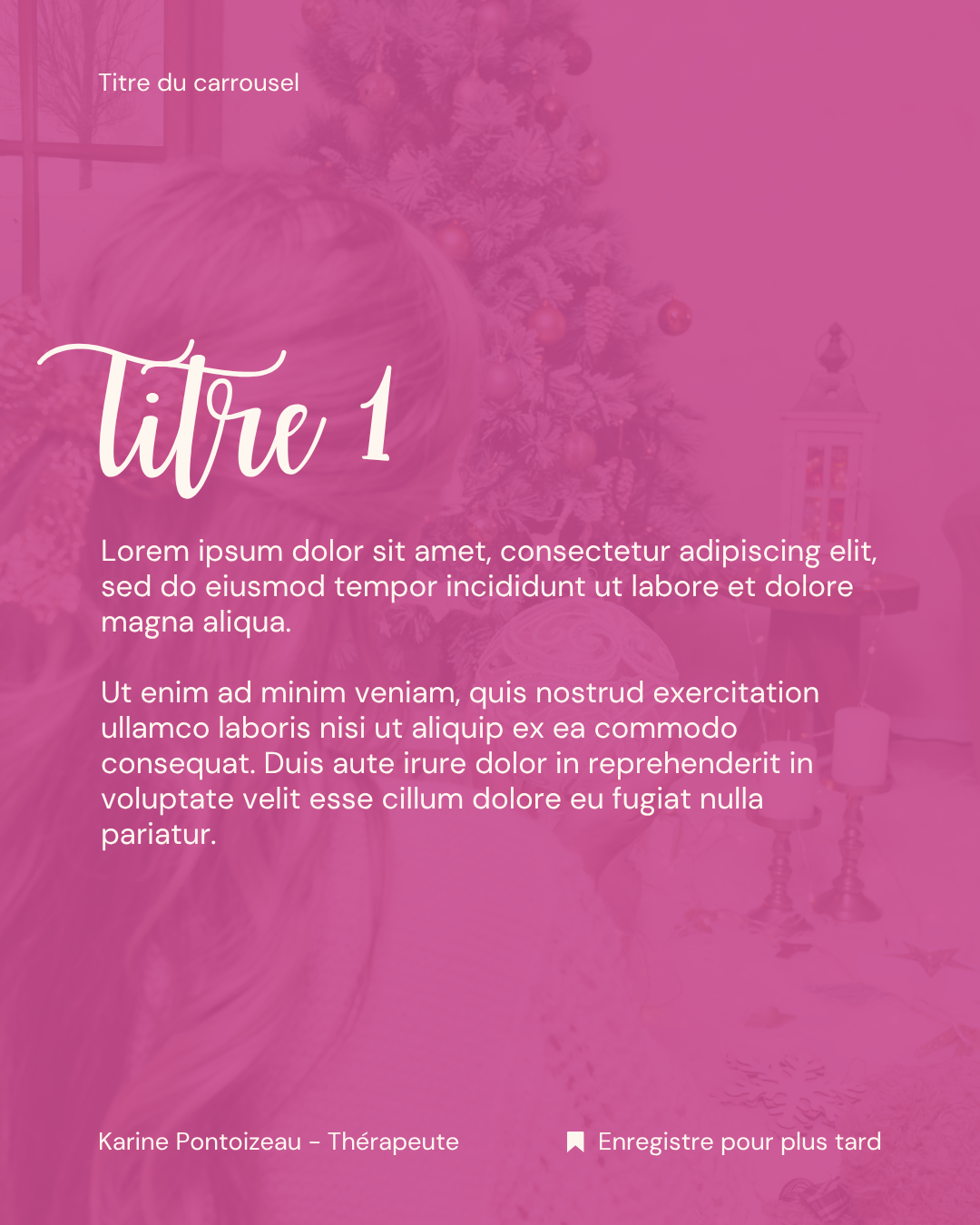 Template carrousel — couverture photo